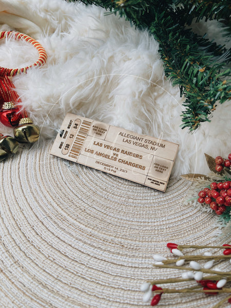 Personalized Ticket Ornament