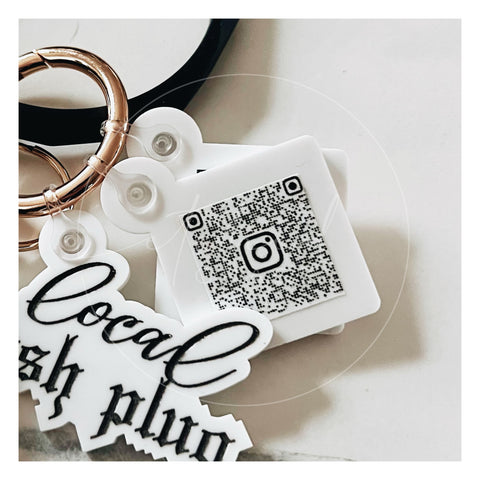 QR Social Media Acrylic Keychain