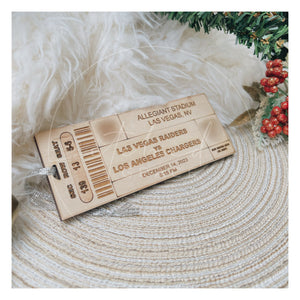 Personalized Ticket Ornament