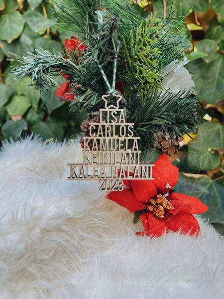 Family Christmas Name Ornament