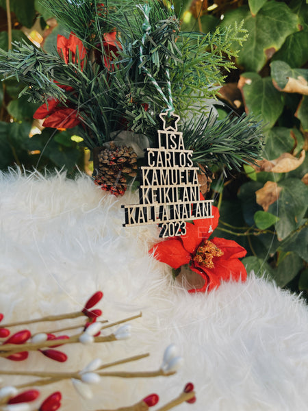 Family Christmas Name Ornament