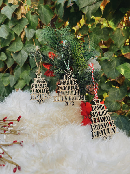 Family Christmas Name Ornament