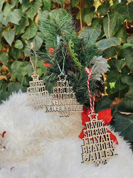 Family Christmas Name Ornament