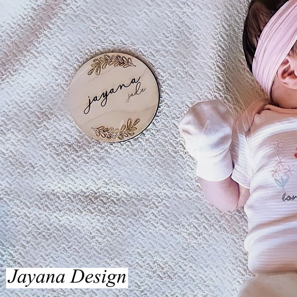 Birth Announcement Round | Nursery Round