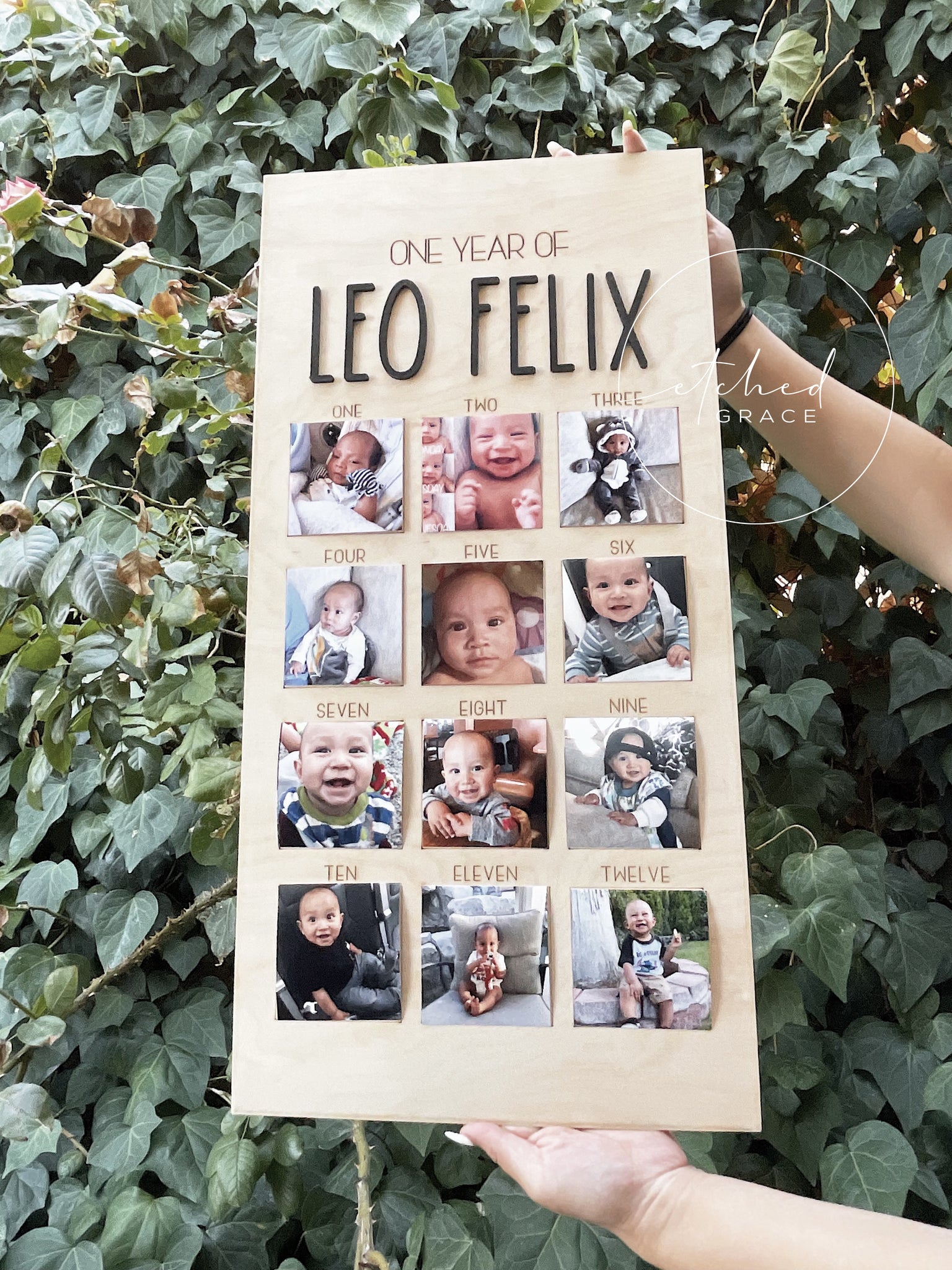 Personalized Milestone Memory Board | “One Year Of” Board