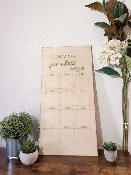 Personalized Milestone Memory Board | “One Year Of” Board