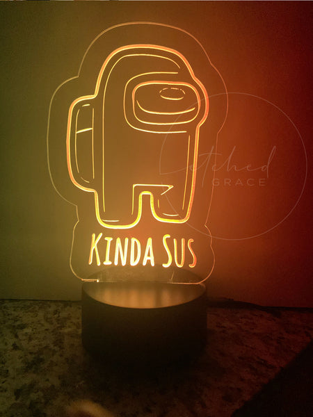 Among Us Inspired "Kinda SUS" Window Light