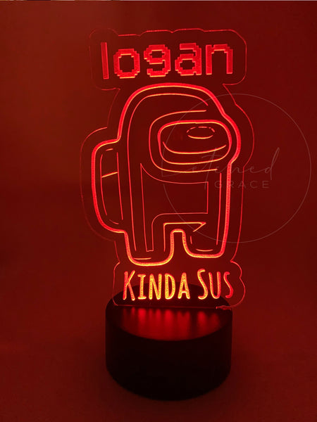 Among Us Inspired "Kinda SUS" Window Light
