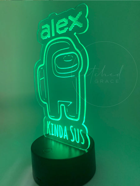 Among Us Inspired "Kinda SUS" Window Light