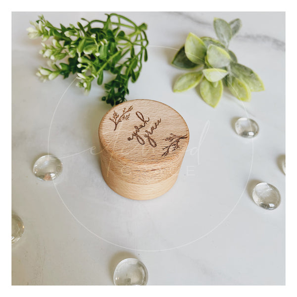 Personalized Mini Round Keepsake Box | Ring Box