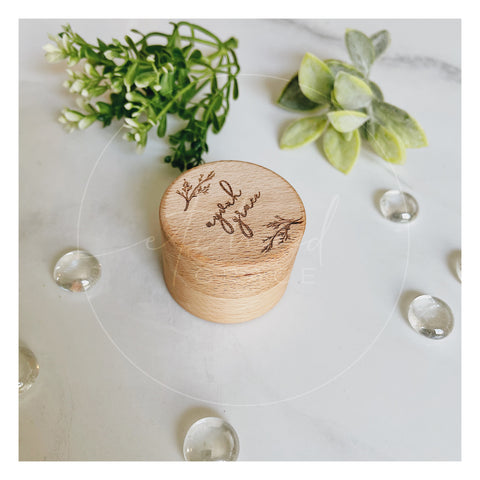Personalized Mini Round Keepsake Box | Ring Box