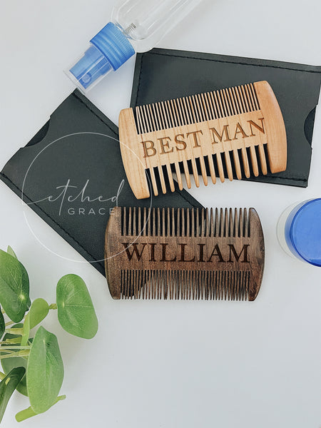 Personalized Double Sided Comb | Beard & Hair Pocket Comb