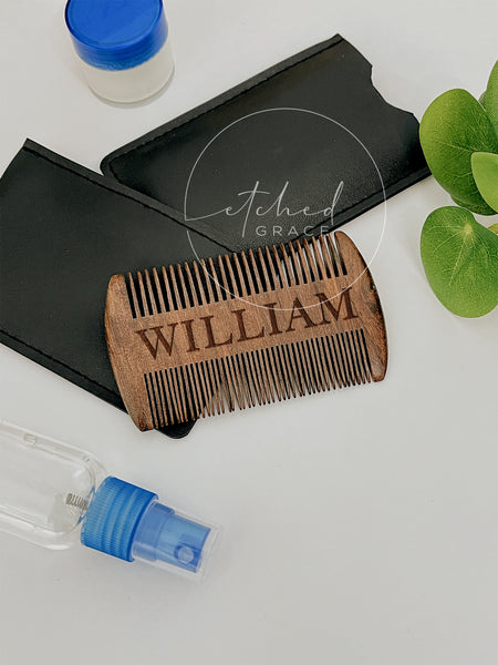 Personalized Double Sided Comb | Beard & Hair Pocket Comb