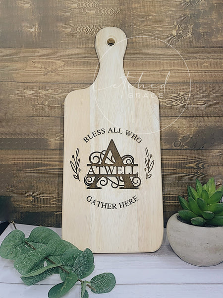 Personalized Monogrammed Letter Cutting Board