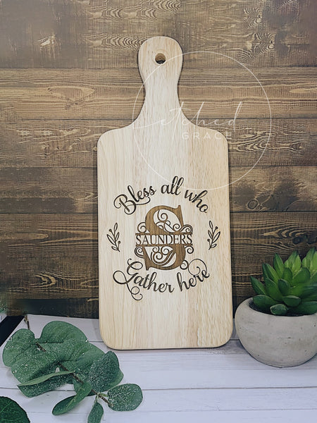 Personalized Monogrammed Letter Cutting Board