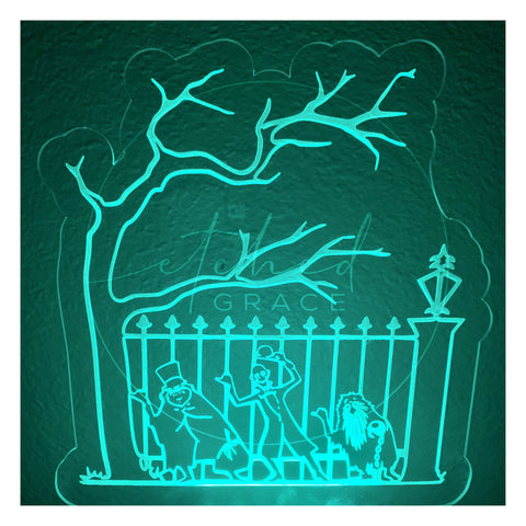 Haunted Mansion Inspired Hitch Hiking Ghosts Window Light