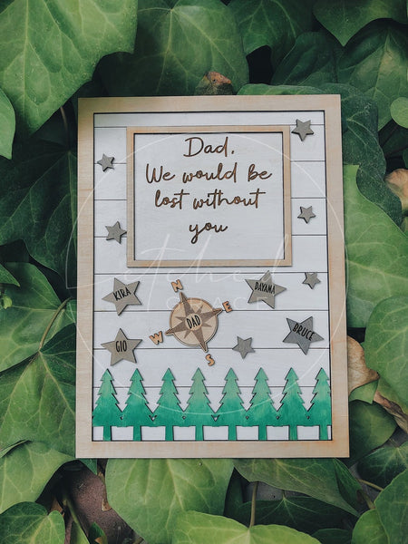 "Dad, We Would Be Lost Without You" Father's Day Frame