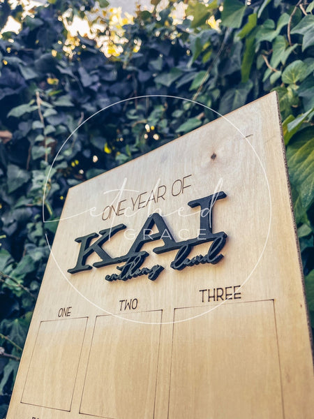 Personalized Milestone Memory Board | “One Year Of” Board