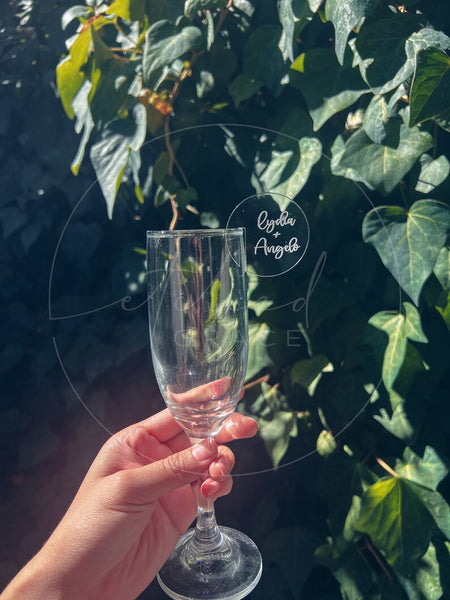Acrylic Drink Markers | Round Drinking Glass Charm