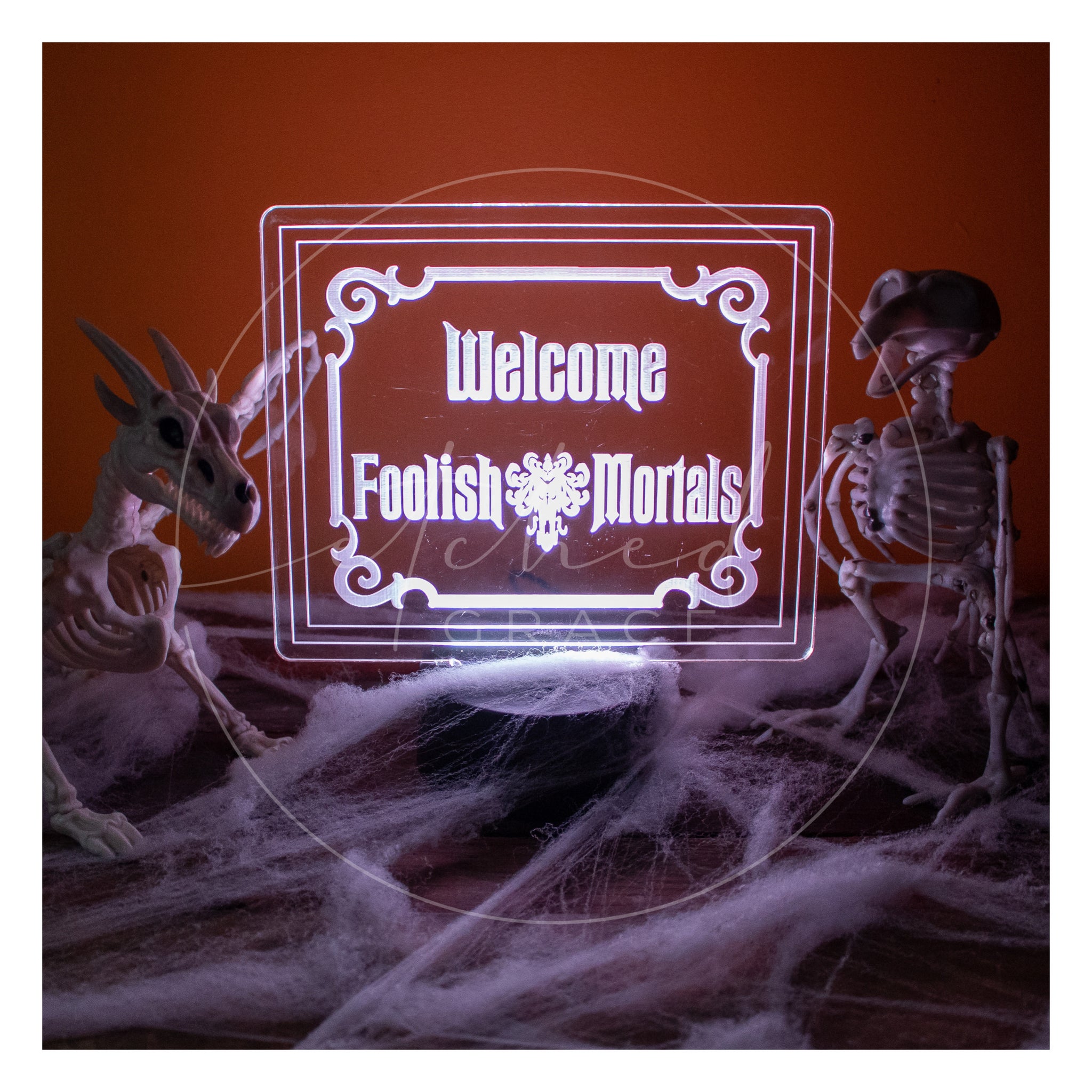 Haunted Mansion Inspired Foolish Mortals Window Light