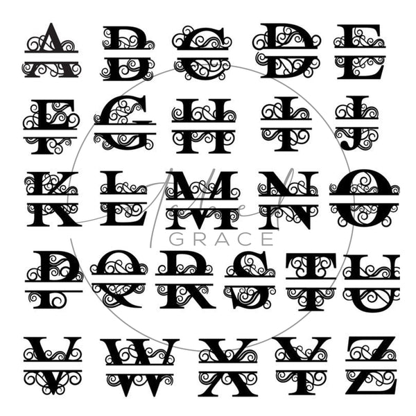 Monogram Letter & Last Name Shelf Leaner