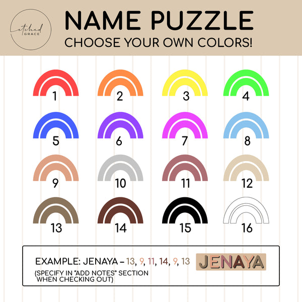 Wooden Name Puzzle