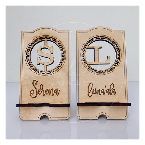 Personalized Engraved Monogram Phone Stand