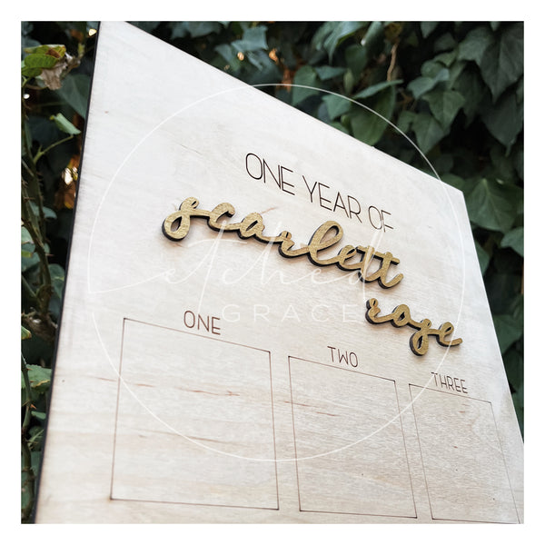 Personalized Milestone Memory Board | “One Year Of” Board
