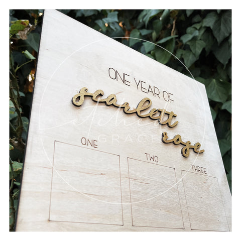 Personalized Milestone Memory Board | “One Year Of” Board
