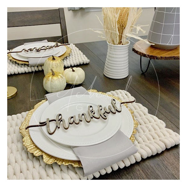 "Thankful" Place Setting Set